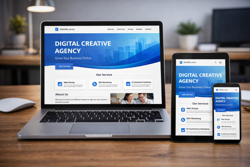 professional website design under 10000 in kolkata startup business site